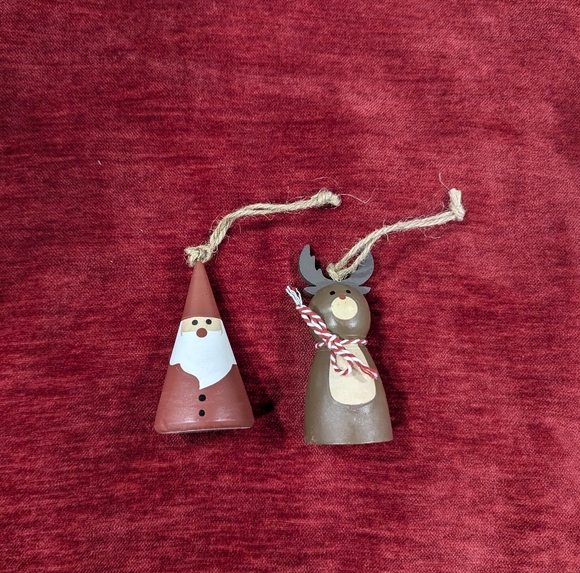 Rudolph Santa Wooden Ornament Set - Picture 2 of 6